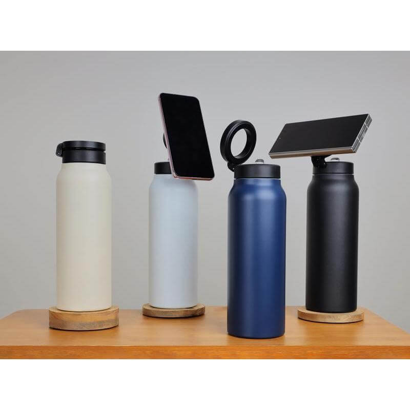 FERRO - Giftology Magnetic Phone Holder Water Bottle 760ml - White