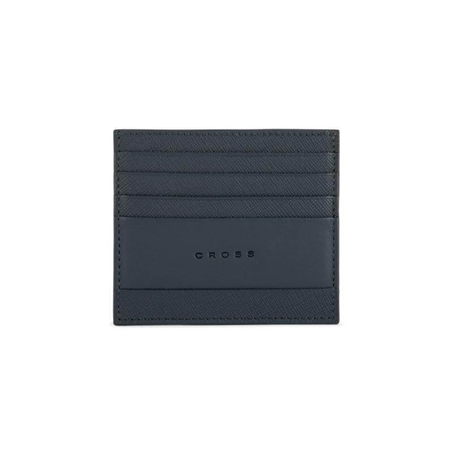  CROSS HARDCOVER A5 NOTEBOOK + PEN + LEATHER CARD HOLDER  - NAVY BLUE